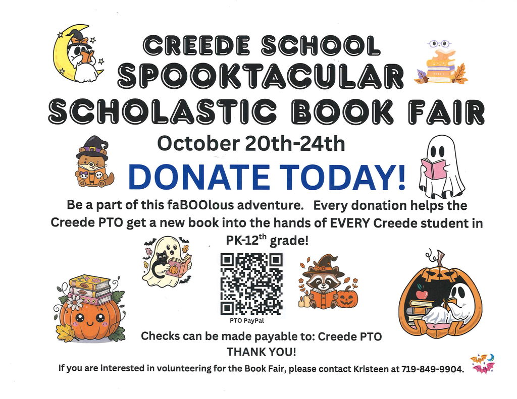 CSD Book Fair October 20th-24th.  