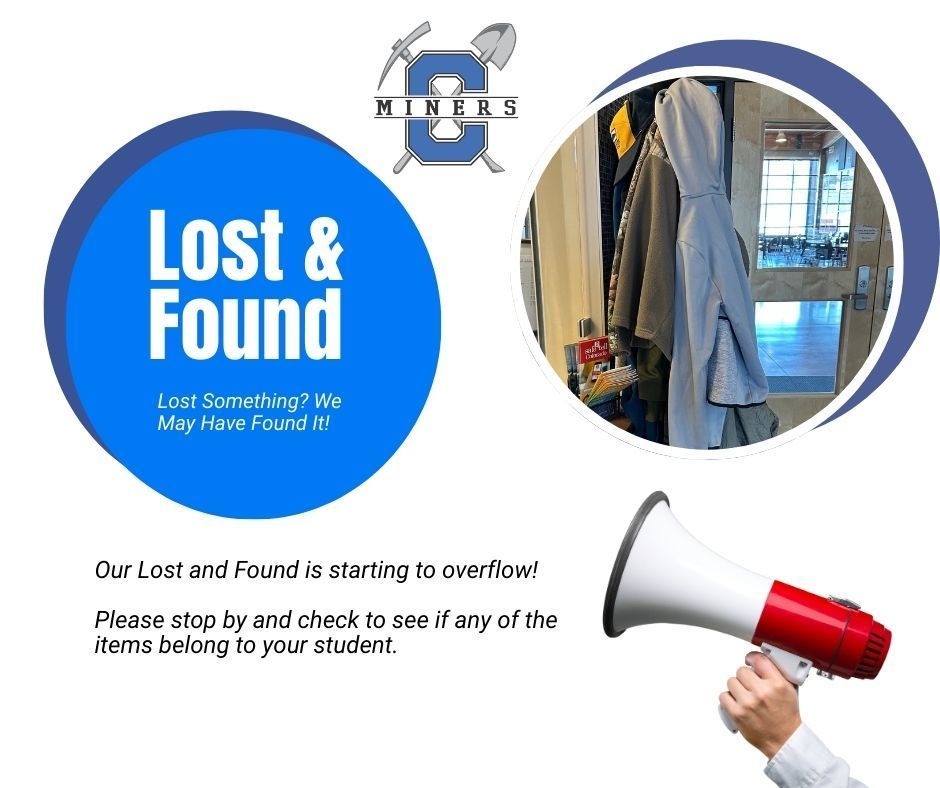 Our Lost and Found is starting to overflow!   Please stop by and check to see if any of the items belong to your student.