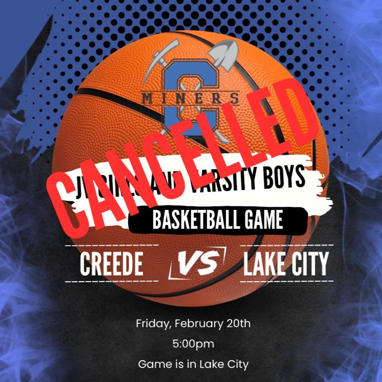 today’s basketball game vs. Lake City has been cancelled .