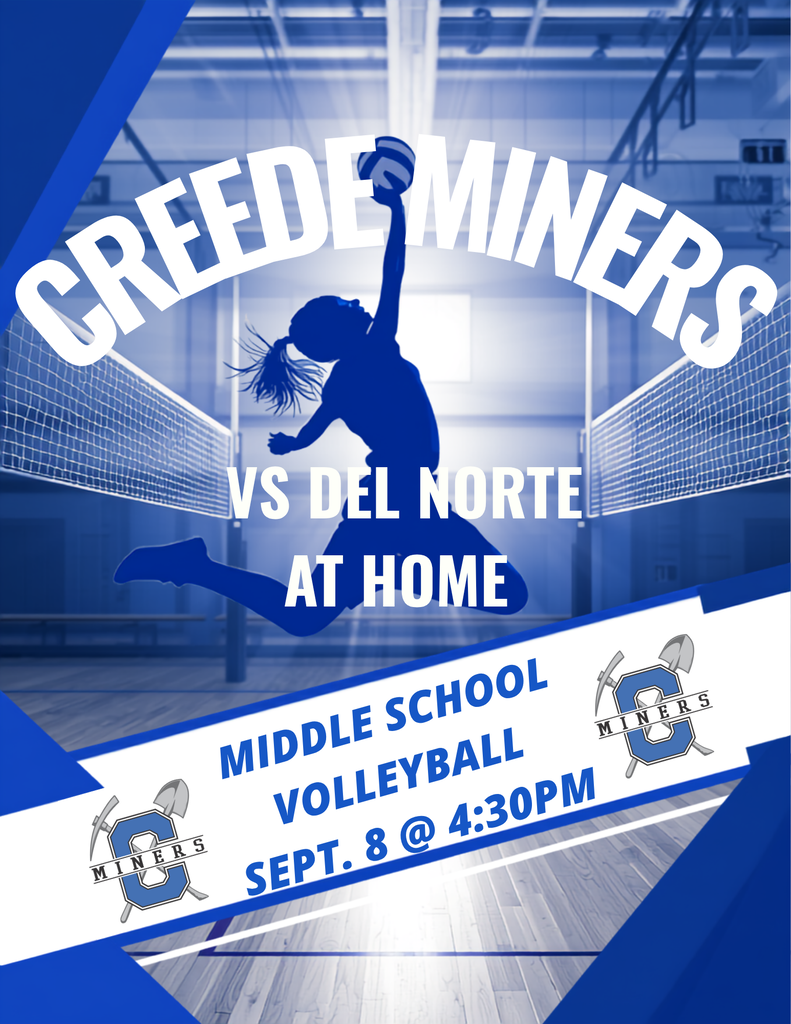 Middle School Girls Volleyball game today at 4:30pm