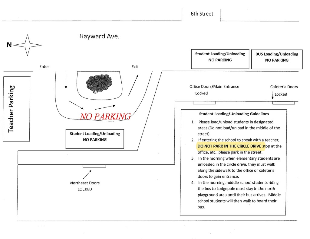 Map of turn around at school