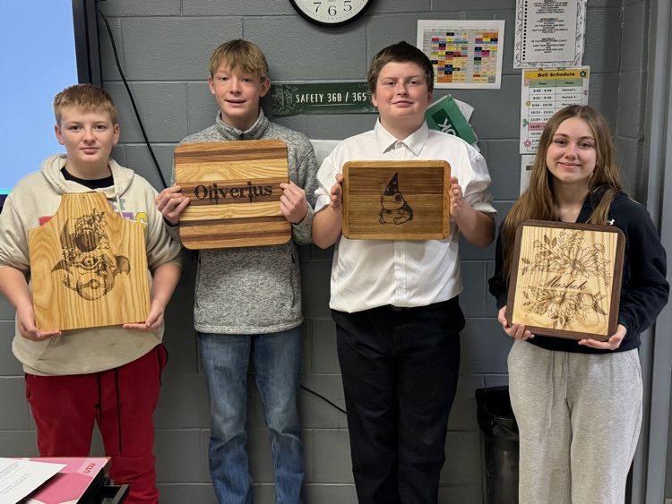 8th Grade Cutting boards