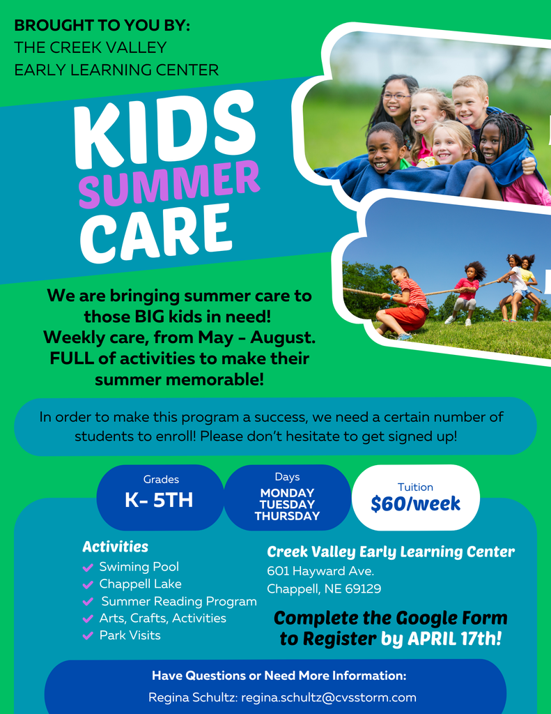Summer care services for children k-5th