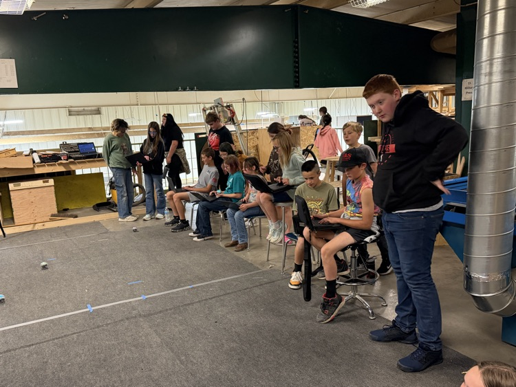 5th & 6th graders working on Sphero 