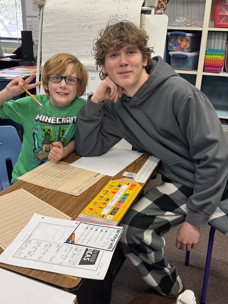Seniors and 2nd grade short story collaboration.