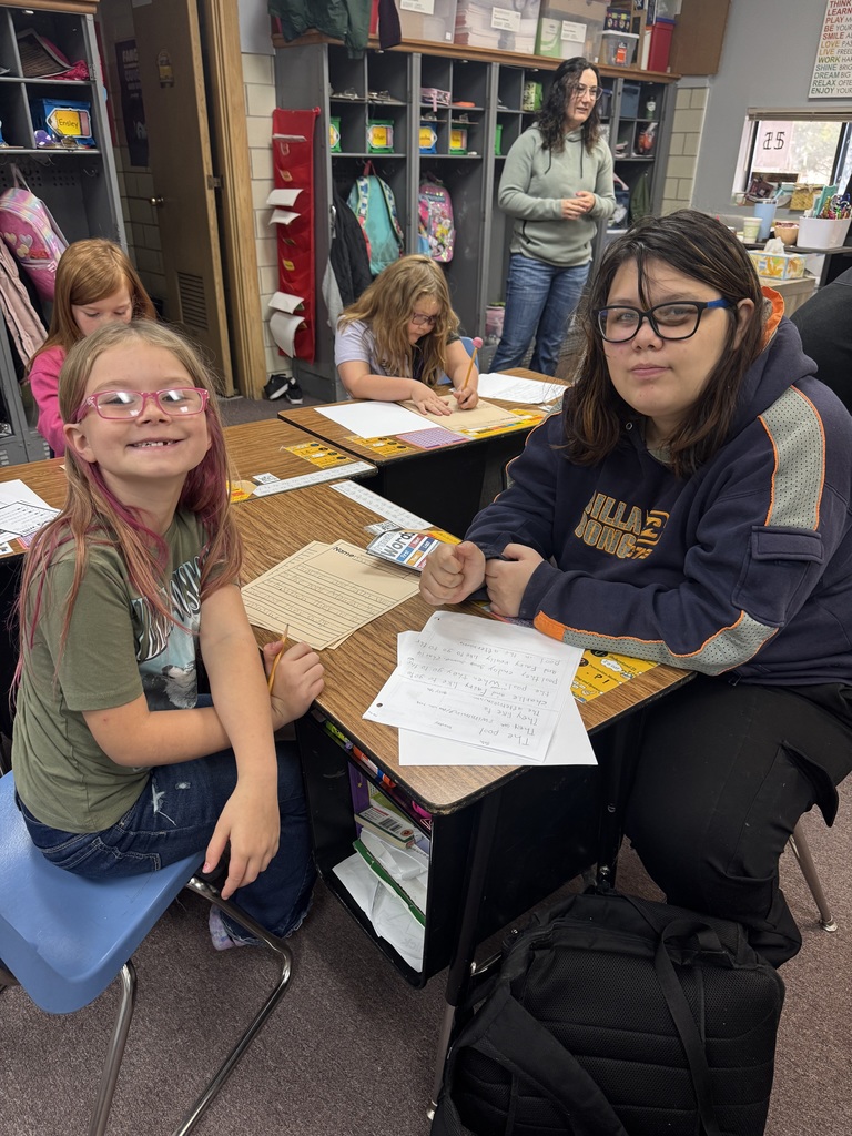 Seniors and 2nd grade short story collaboration.