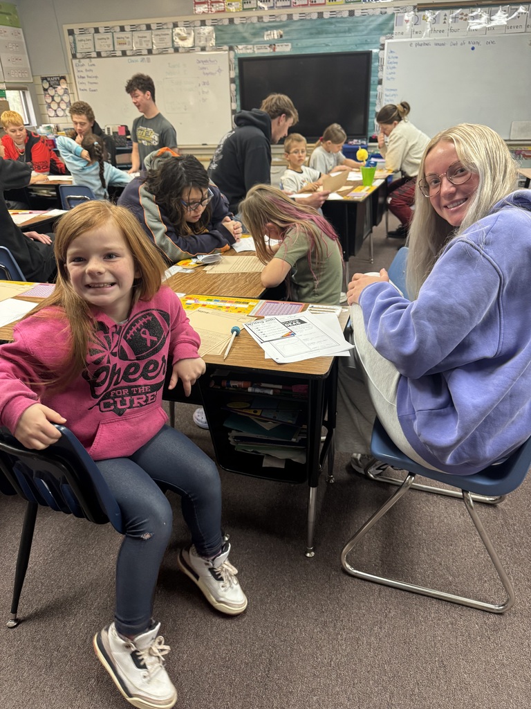 Seniors and 2nd grade short story collaboration.
