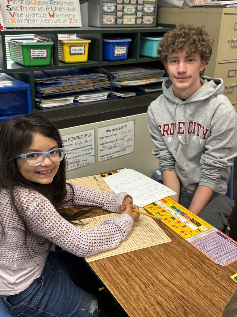 Seniors and 2nd grade short story collaboration.