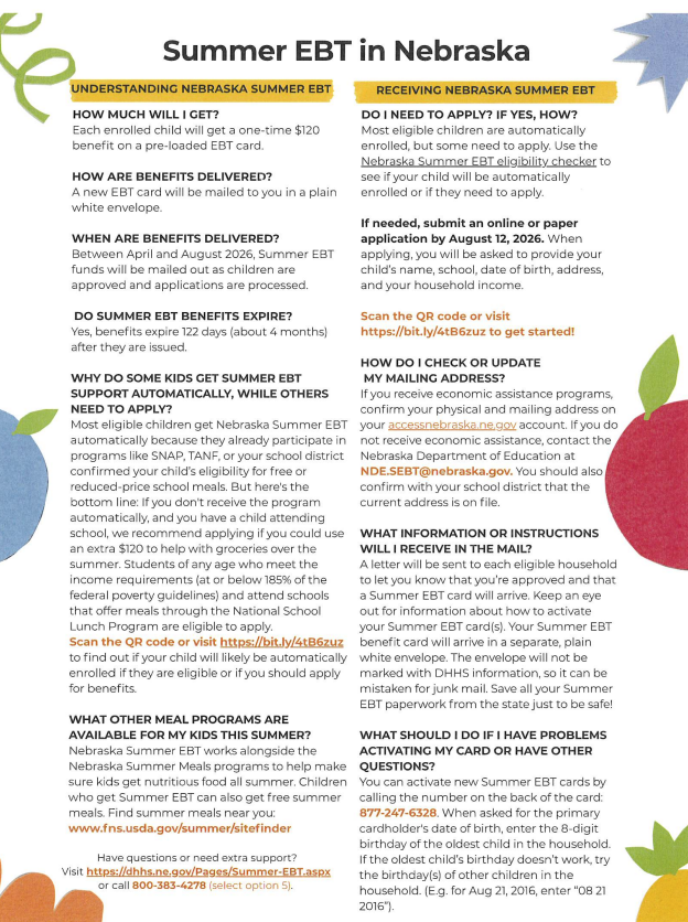 Summer EBT information