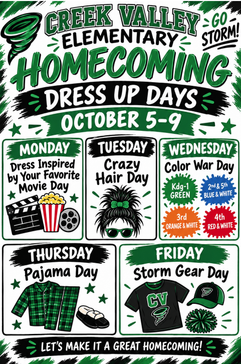 Elementary Homecoming dress up days