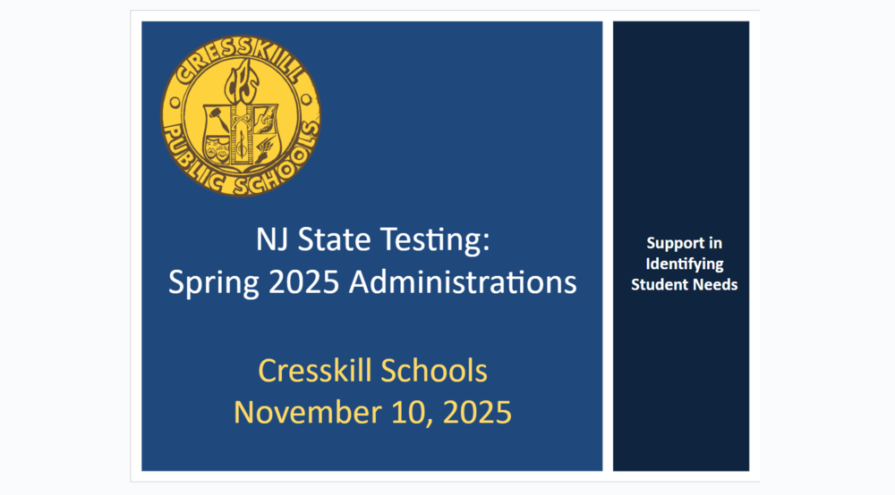 NJ State Testing: Spring 2025 Administrations