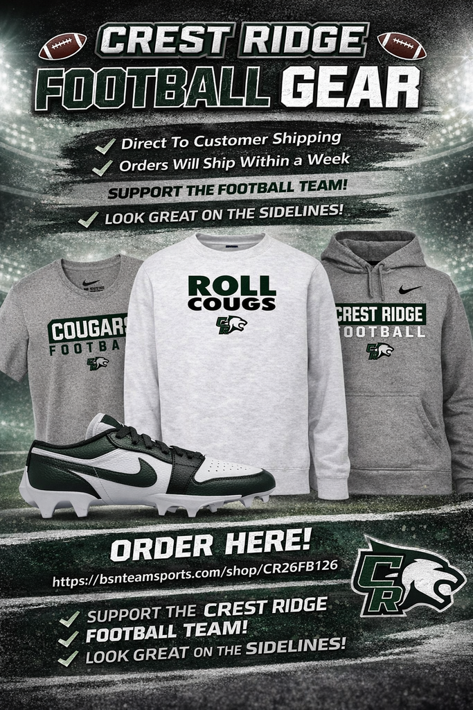 Crest Ridge Football Gear Flyer