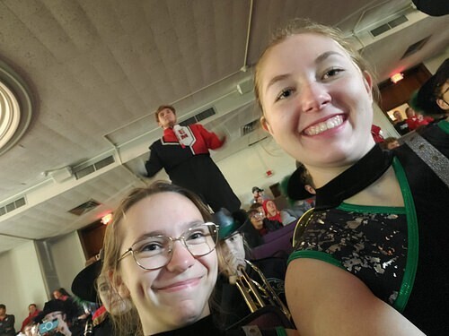 Selfi with UCM drum major Will Spurgeon