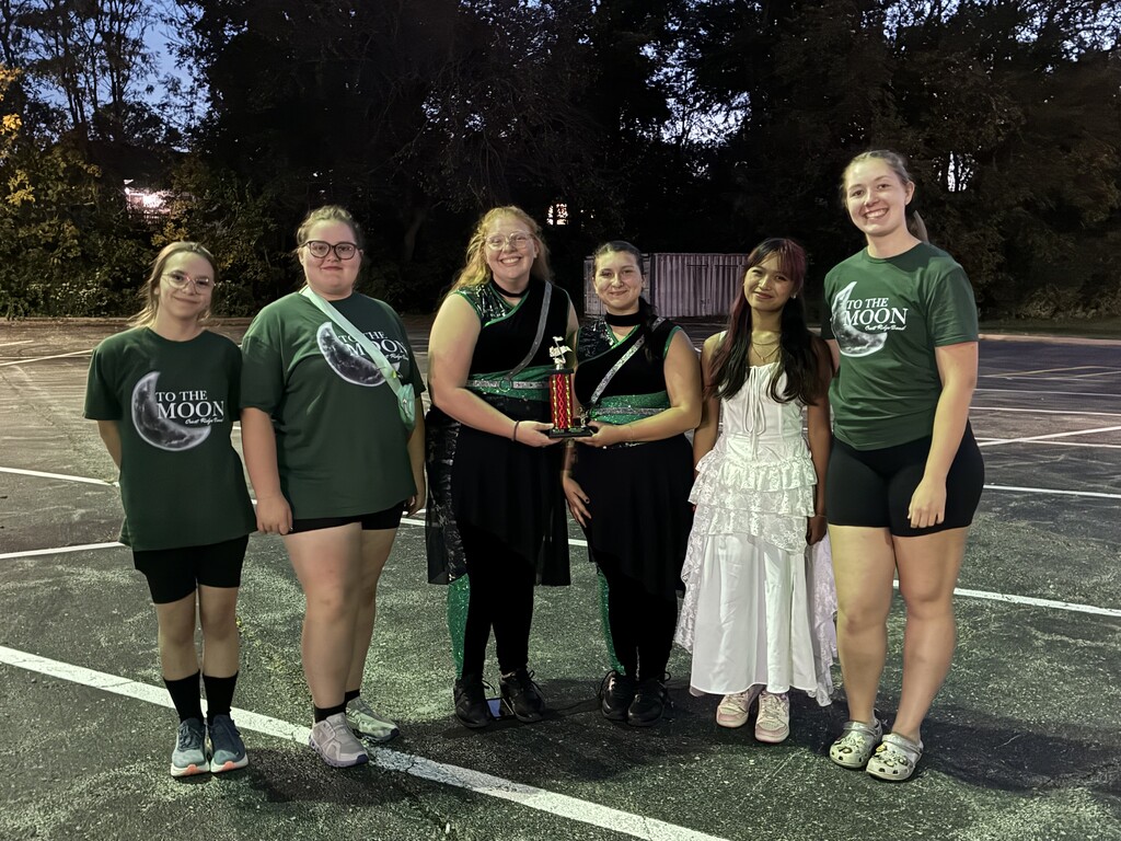 Color Guard with their trophy!