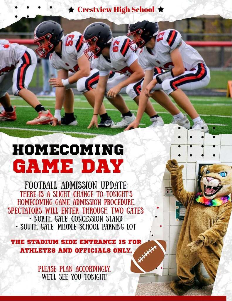 Game day gate change