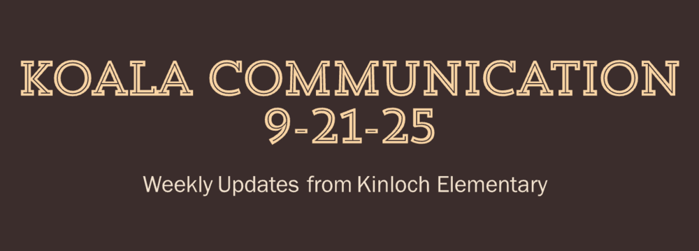 Koala Communication for 9/21/25