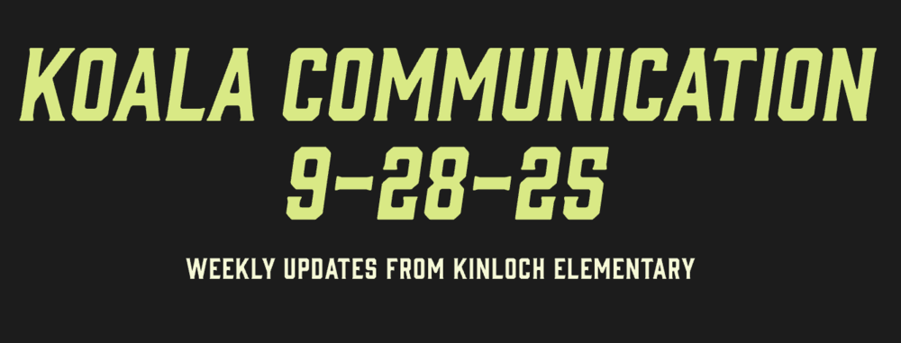 Koala Communication for 9/28/25