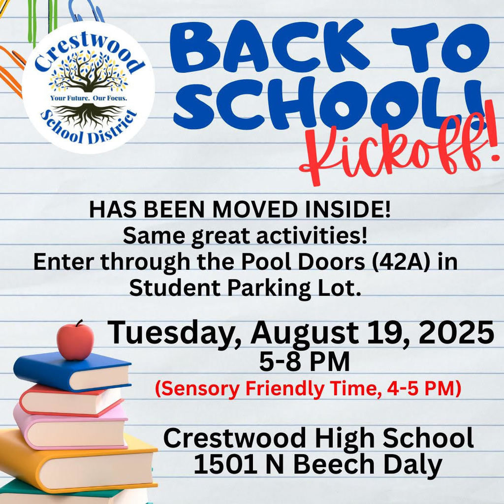 2025 Back to School Kick Off Has Been Moved Inside