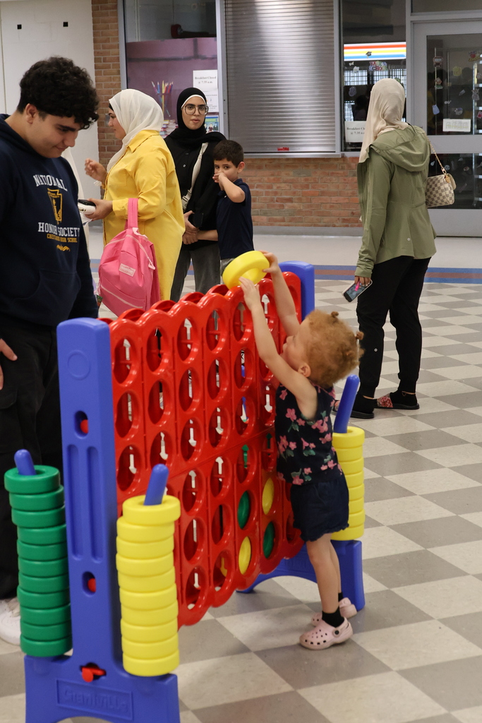 A child playing a colorful game