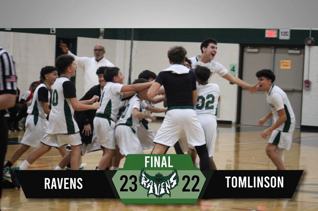 7th Grade pulls off a 23–22 victory over Tomlinson.