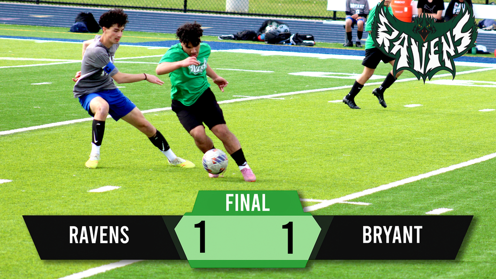 The Ravens battled Bryant in a hard fought matchup that ended in a 1 1 draw. Great effort, strong defense, and nonstop energy from start to finish. Keep grinding, Ravens. 🖤⚽