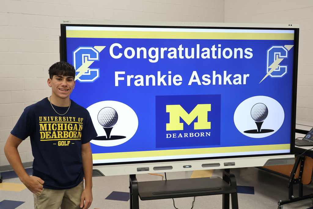 Senior Frankie Askar poses before his signing day  inside the Crestwood cafeteria