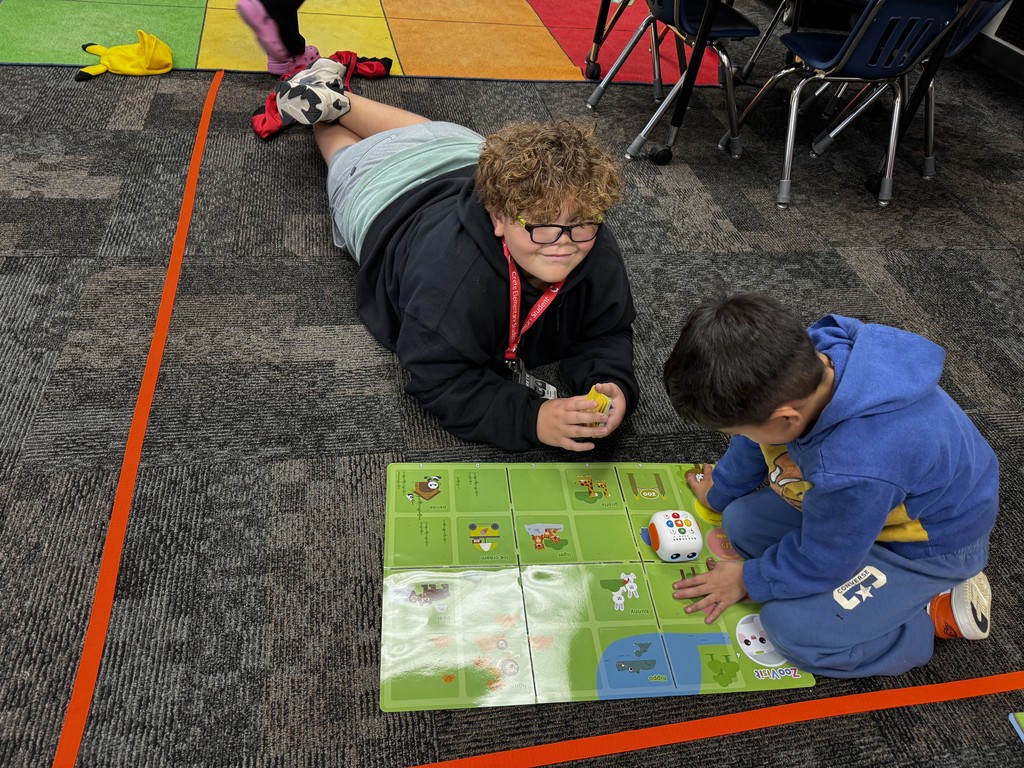 Students working on a project.