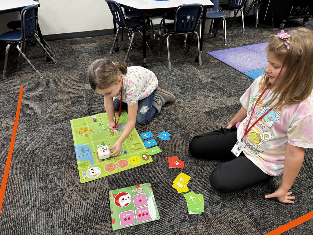 Students working on a project. 