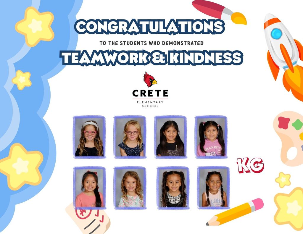 Pictures of kindergarteners.