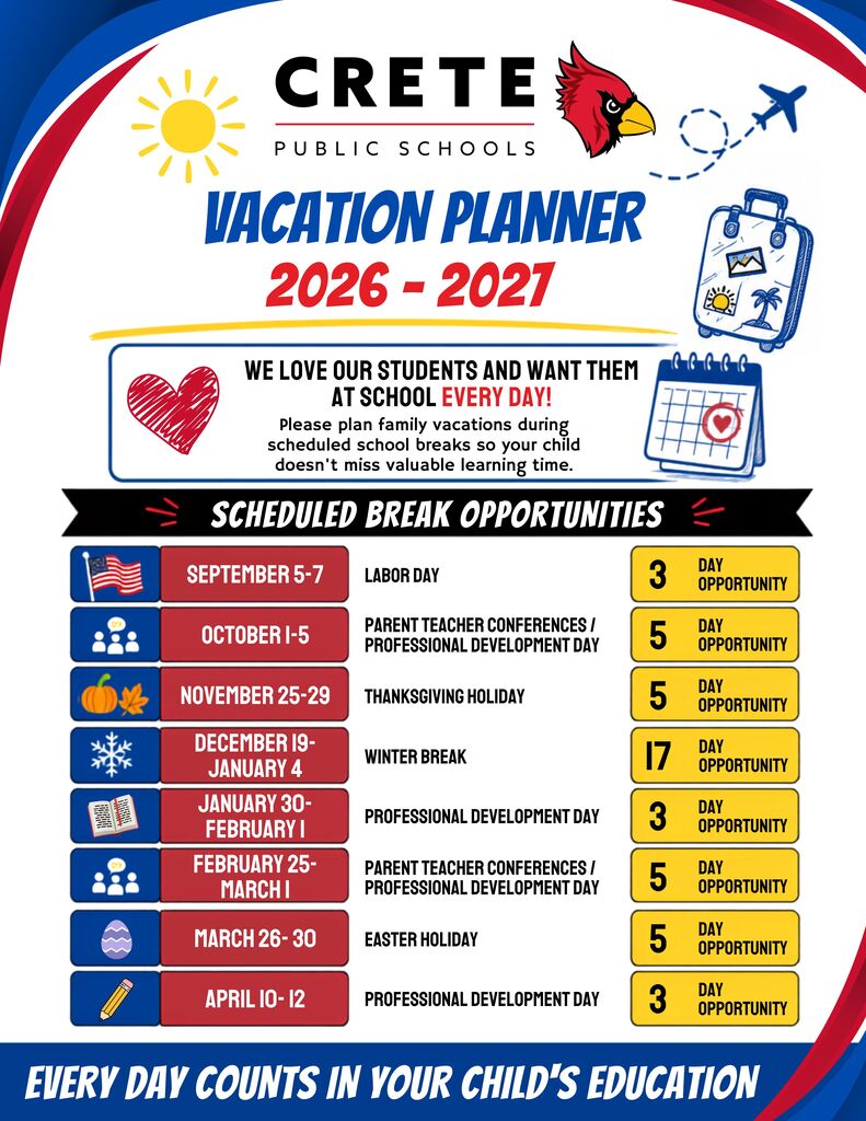 Vacation Planner 2026-2027