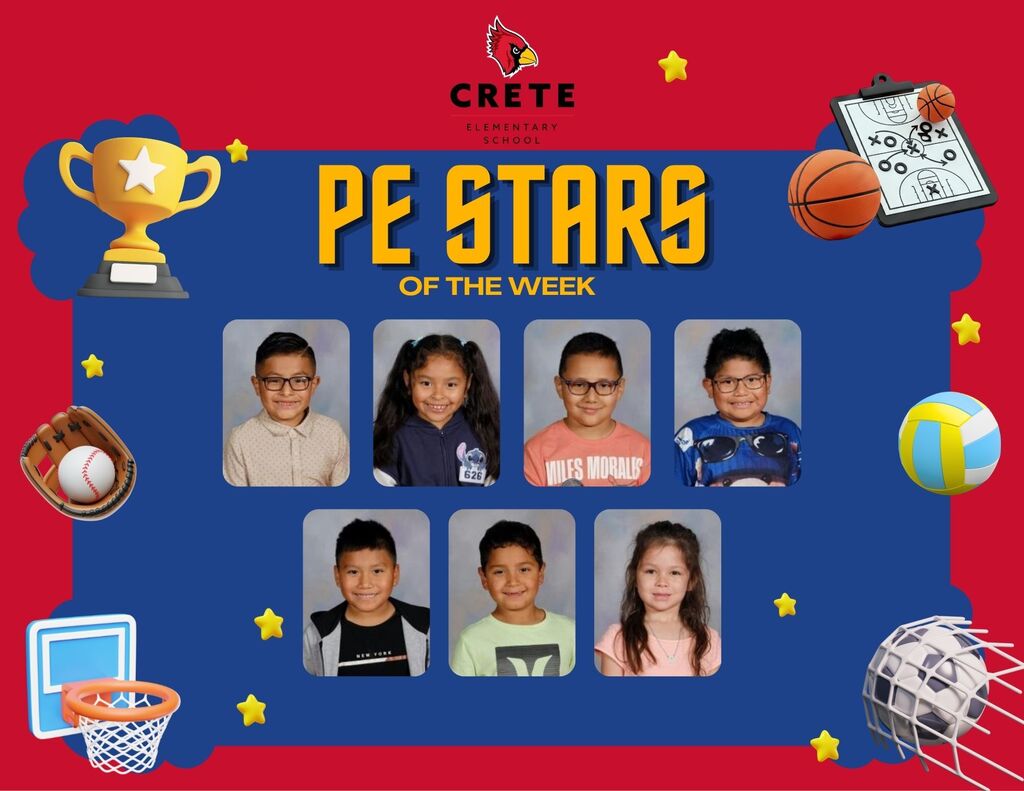 Flyer with student pictures.