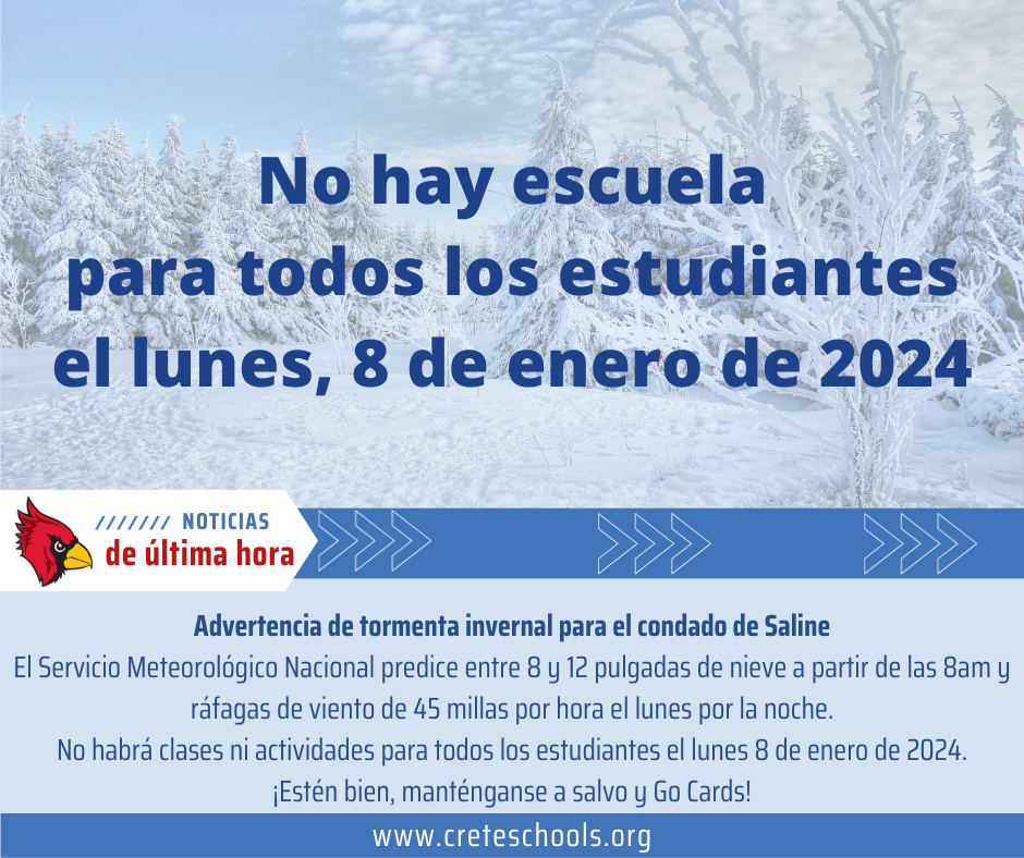No School - January 8, 2024