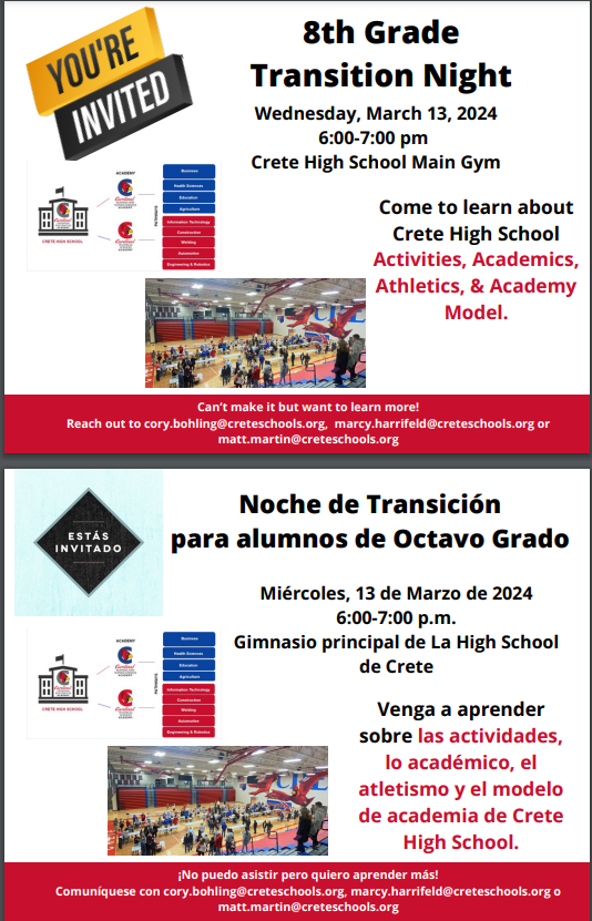 8th Grade Transition Night
