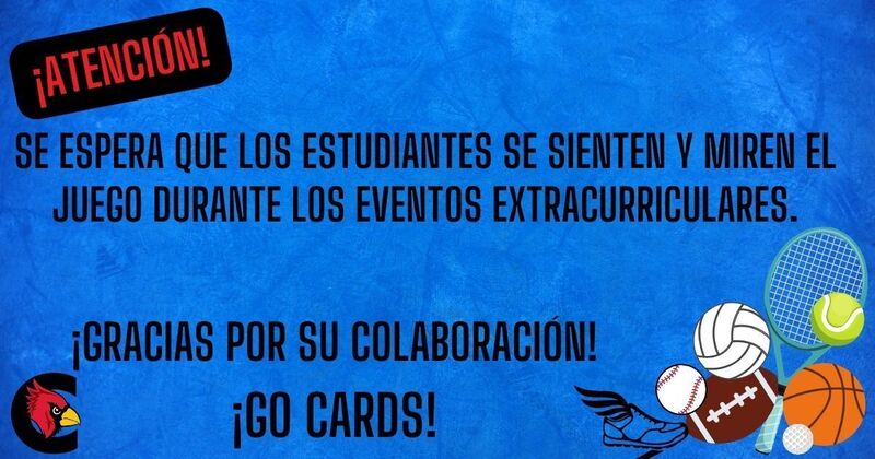 Please make sure your student is following these expectations at extracurricular events!