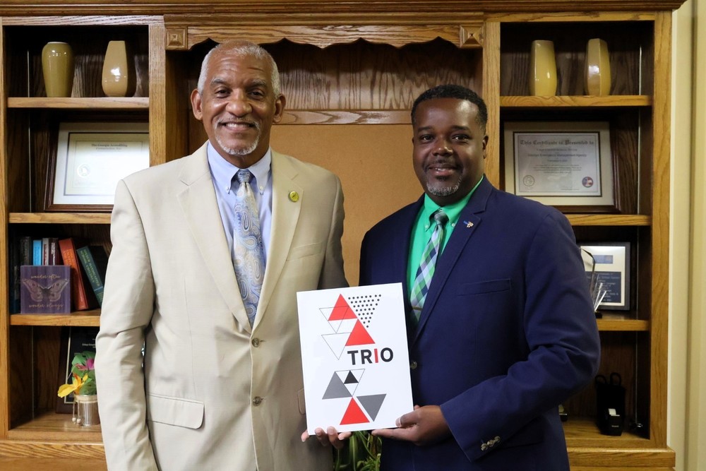 Dr. Brandon Williams pictured alongside Mr. Wallace Keese from Fort Valley State University. 