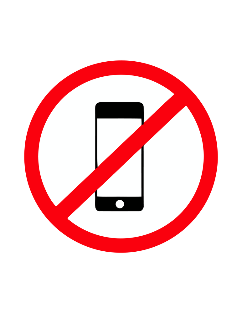 no cell phone 
