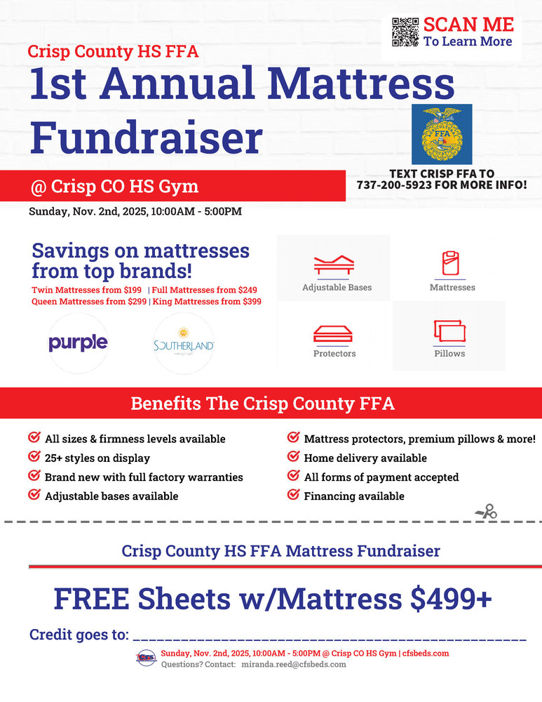 CCHS FFA Mattress Fundraiser