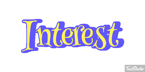 The word interest with movement