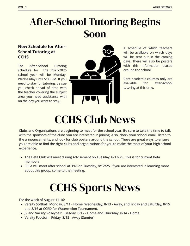 Cougar Chatter Newsletter