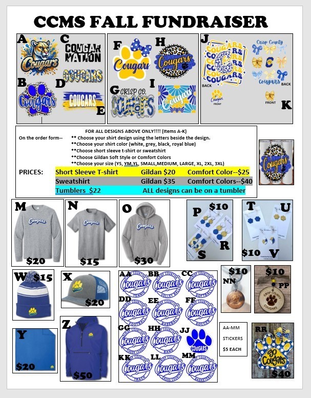 Fall Fundraiser Flyer