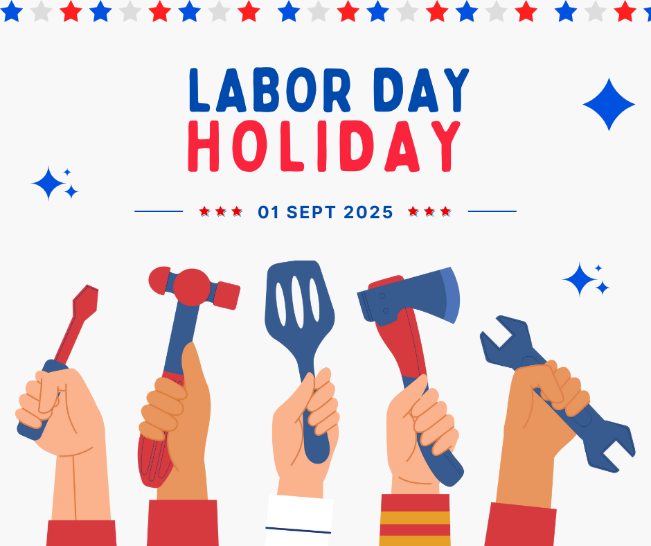 Red Happy Labor Day Facebook Post