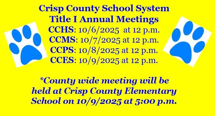 Title I meeting dates and times for all schools 