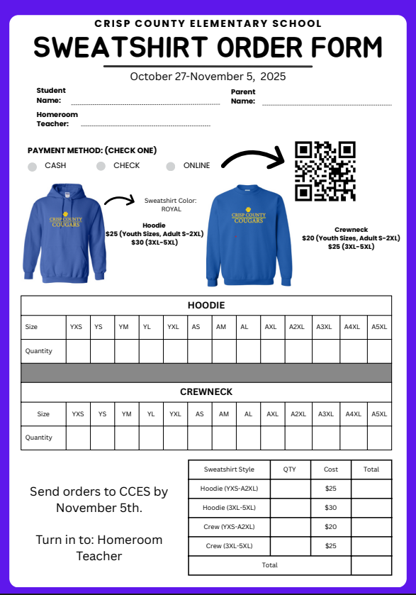 Sweatshirt Orders