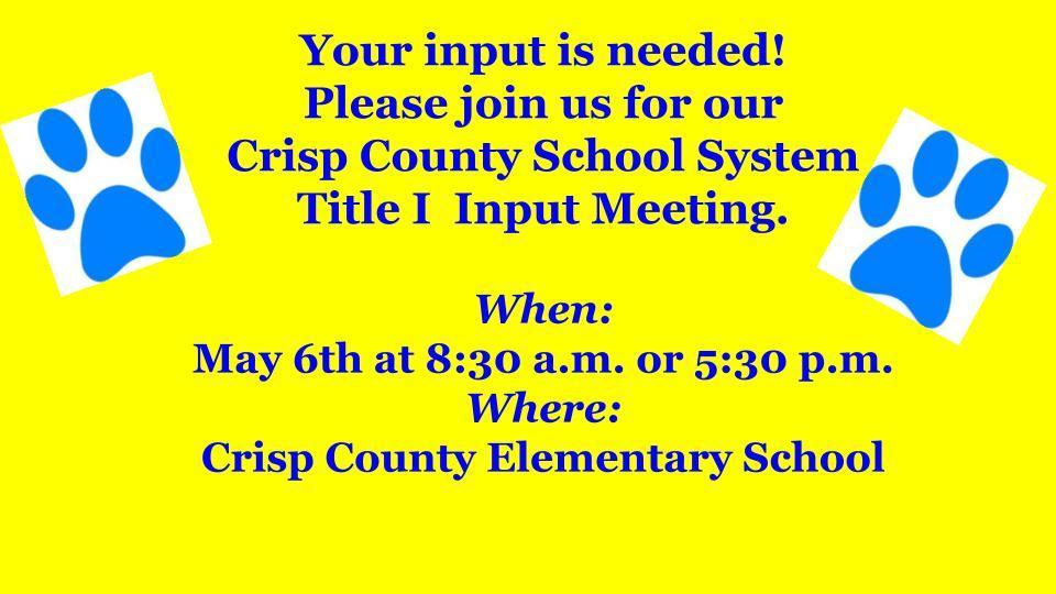 Title I input meeting