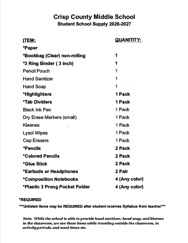 supply lists