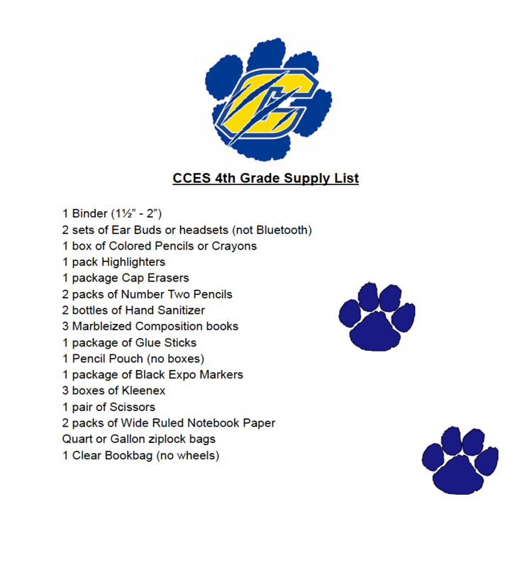 4th grade supplies