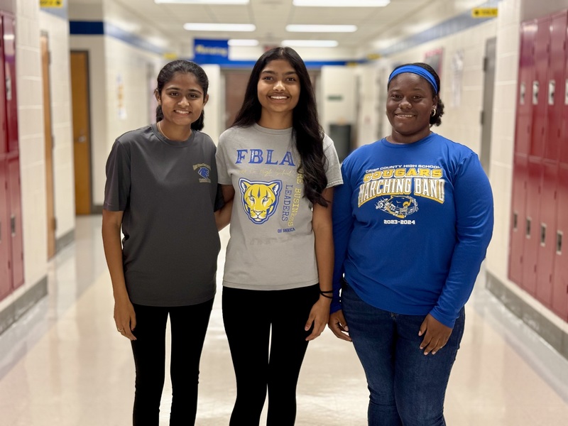 Priya, Jaliya, and Priya, 2025 FBLA Officers