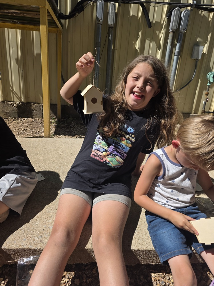 Making birdhouses!