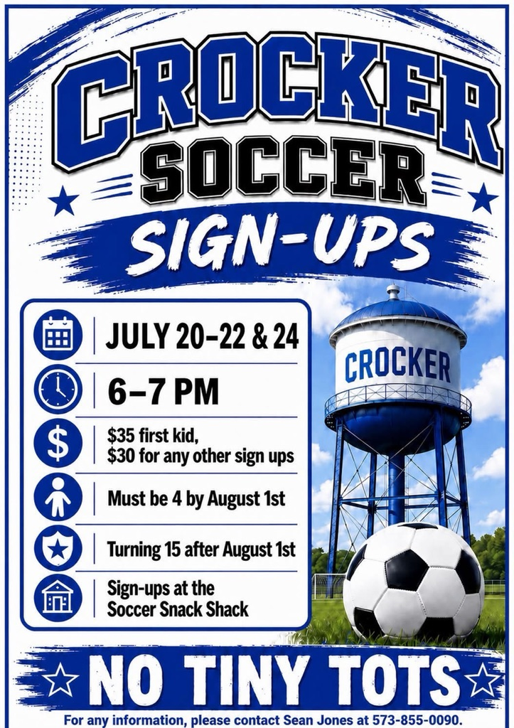 Crocker Soccer Sign-Up Information