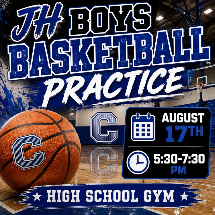 JH Boys Basketball practice. come through back door at the gym.